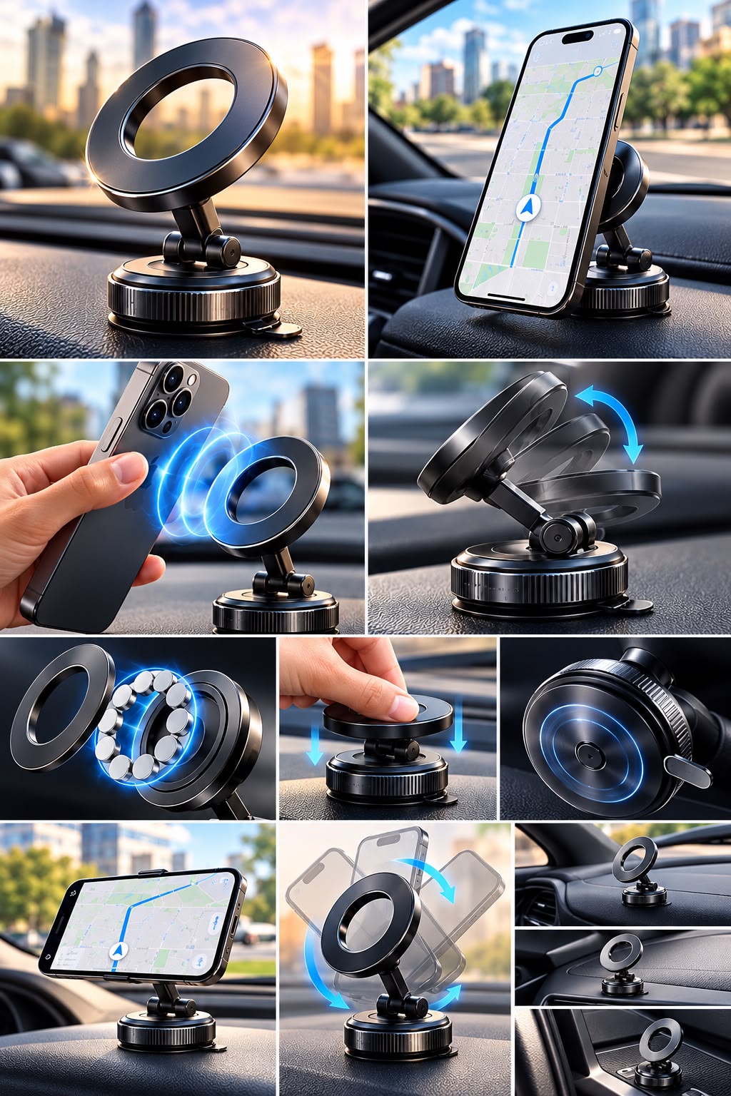 MAGNET PRO ™ 🧲 - SOPORTE MAGNETICO PARA TODO TIPO DE CELULARES , IDEAL PARA TU VEHICULO 🚗